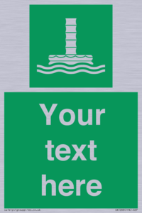 Custom sign safe condition Evacuation chute 